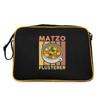 Matzah Koscher Matzo Israel jüdische Küche - Retro Tasche - Schwarz/Gold - Hinten