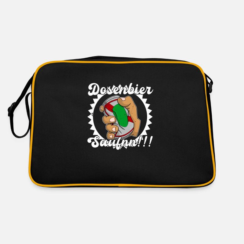 Bier Trinker Saufen Bierdosen Dosenbier Trinker Retro Tasche