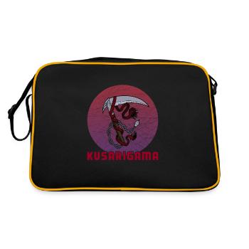 Ninja Chain Weapon Kusarigama Japan Ninjutsu - Retro Bag - black/gold - Back