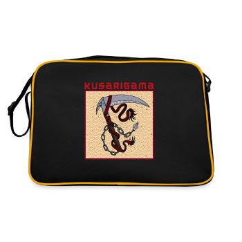 Arme à chaîne japonaise Kusarigama Ninja Kenjutsu disant - Sac Retro - noir/or - Dos