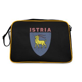Istria flag Hrvatska Balkan Croatia trip Urla - Retro Bag - black/gold - Back