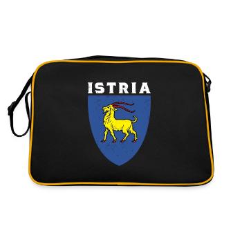 Istria flag Hrvatska Balkan Croatia trip Urla - Retro Bag - black/gold - Back