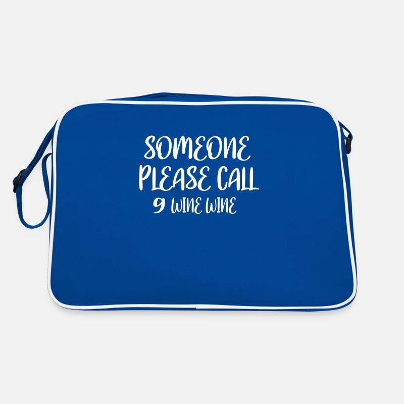 9 wine wine funny quote Retro Bag