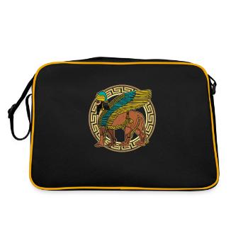 Assyrie Lamassu Divinité Babylone Mythologie - Sac Retro - noir/or - Dos