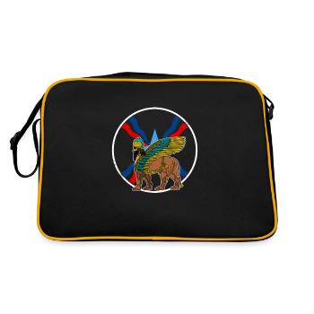 Antique divinité Lamassu mythologie Babylone Sumer - Sac Retro - noir/or - Dos
