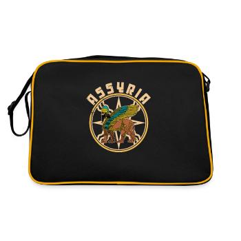 Lamassu, Irak, Assyrie, Sumer, Mythologie, Antique - Sac Retro - noir/or - Dos
