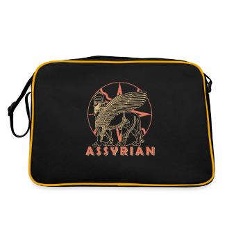 Lamassu Perse Faravahar Babylone Assyrie Antiquités - Sac Retro - noir/or - Dos