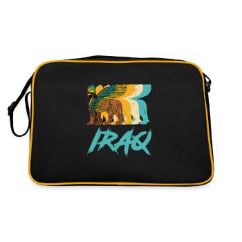 Faravahar Lamassu Iran Perse divinité Antique Sume - Sac Retro - noir/or - Dos