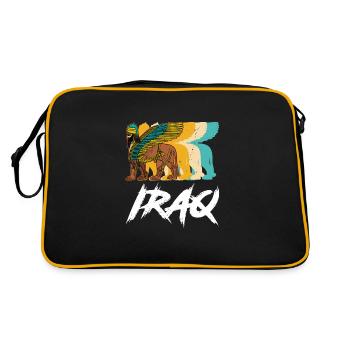 Faravahar Lamassu Iran Perse divinité Antique Sume - Sac Retro - noir/or - Dos
