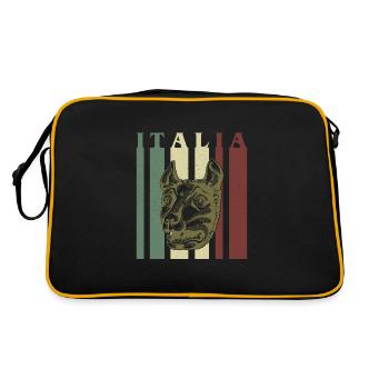 Wolf Rome Italie Italia Vacances Histoire - Sac Retro - noir/or - Dos
