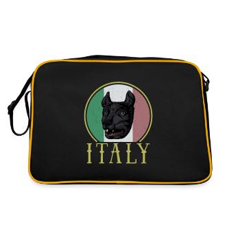 Loup Rome Mythologie Antique Italie Histoire - Sac Retro - noir/or - Dos