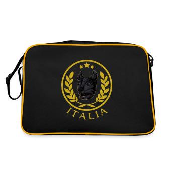 Mythologie antique, Rome, Italie, Loup, Lupa, Roma - Sac Retro - noir/or - Dos