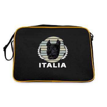Rome Sculpture Loup Mythologie Antique Histoire - Sac Retro - noir/or - Dos
