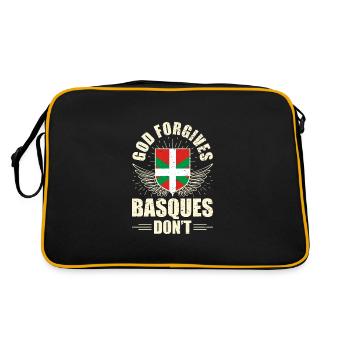 Euzkadi Sprache Euskal Herria Basken Spanien - Retro Tasche - Schwarz/Gold - Hinten
