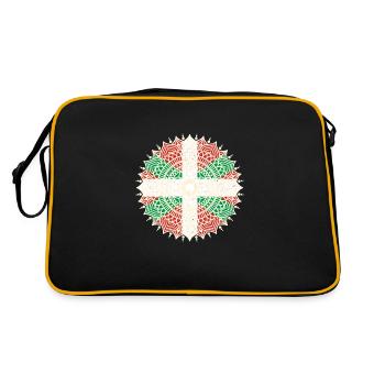 Spanien Euskal Herria Herkunft Basken Urlaub - Retro Tasche - Schwarz/Gold - Hinten