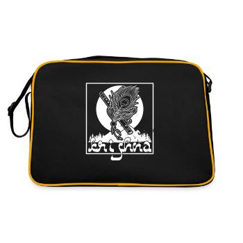 Hindu Buddhist Krishna Yoga Zen Buddhist - Retro Tasche - Schwarz/Gold - Hinten