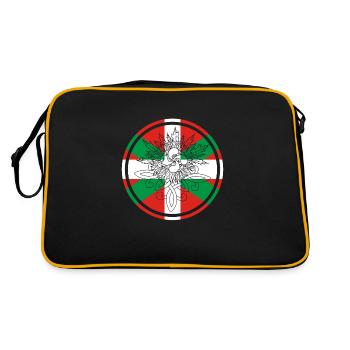 Basken Region Baskenland Sprache Euskara - Retro Tasche - Schwarz/Gold - Hinten