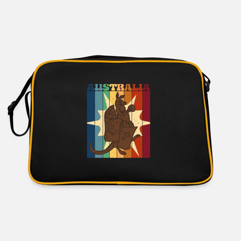 Känguru Australien Flagge Australier Boxing Retro Tasche