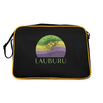 Basken Euskal Herria Spanien Flagge Espana - Retro Tasche - Schwarz/Gold - Hinten
