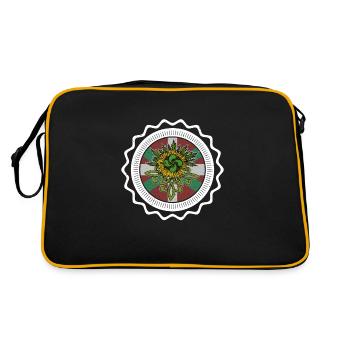 Euskal Herria Pamplona Basken Patriotisch - Retro Tasche - Schwarz/Gold - Hinten