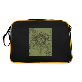 Lauburu Euskal Herria Basken Aquitanier Land - Retro Tasche - Schwarz/Gold - Hinten