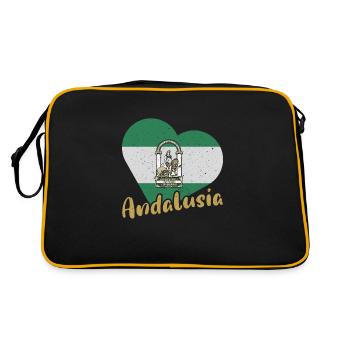Halbinsel Spanien Andalusien Sevilla Granada - Retro Tasche - Schwarz/Gold - Hinten