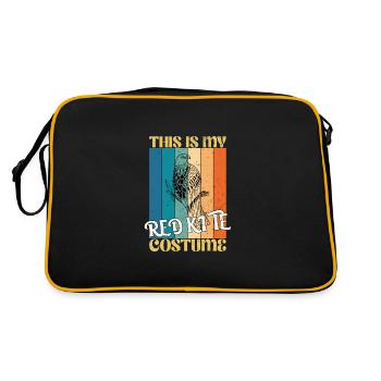 Rotmilan Ornithologie Vogel Wald Beobachten - Retro Tasche - Schwarz/Gold - Hinten