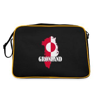 Grönland Kalaallit Nunaat Inuit Religion Kunst - Retro Tasche - Schwarz/Gold - Hinten
