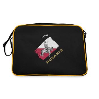 Husaria Husaren schwere Kavallerie Polen Polska - Retro Tasche - Schwarz/Gold - Hinten
