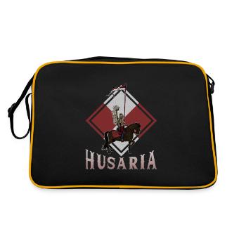 Polen Flagge National Husaria Husaren Kavallerie - Retro Tasche - Schwarz/Gold - Hinten