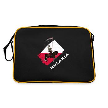 Husaria Husaren schwere Kavallerie Polen Polska - Retro Tasche - Schwarz/Gold - Hinten