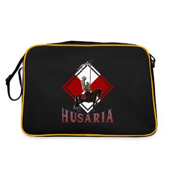 Polen Flagge National Husaria Husaren Kavallerie - Retro Tasche - Schwarz/Gold - Hinten