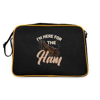 Spanien Andalusien Urlaub Jamon Chefkoch Essen - Retro Tasche - Schwarz/Gold - Hinten