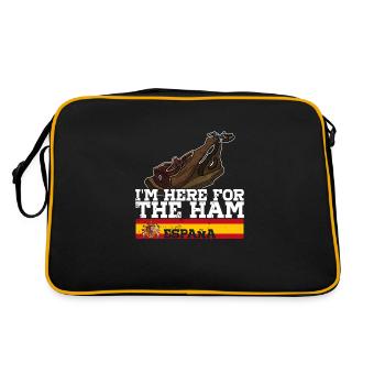 Jamon Espana Schinken Schweinefleisch Küche Keule - Retro Tasche - Schwarz/Gold - Hinten