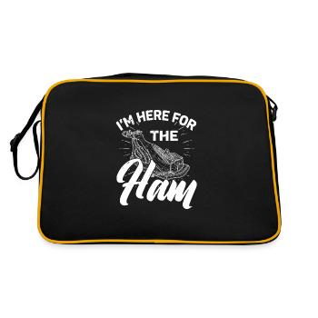 Spanien Andalusien Urlaub Jamon Chefkoch Essen - Retro Tasche - Schwarz/Gold - Hinten