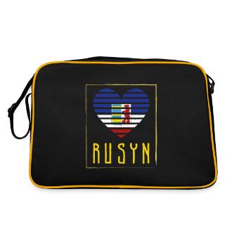 Rusyn Kiewer Rus Slawen Herkunft Karpaten - Retro Tasche - Schwarz/Gold - Hinten