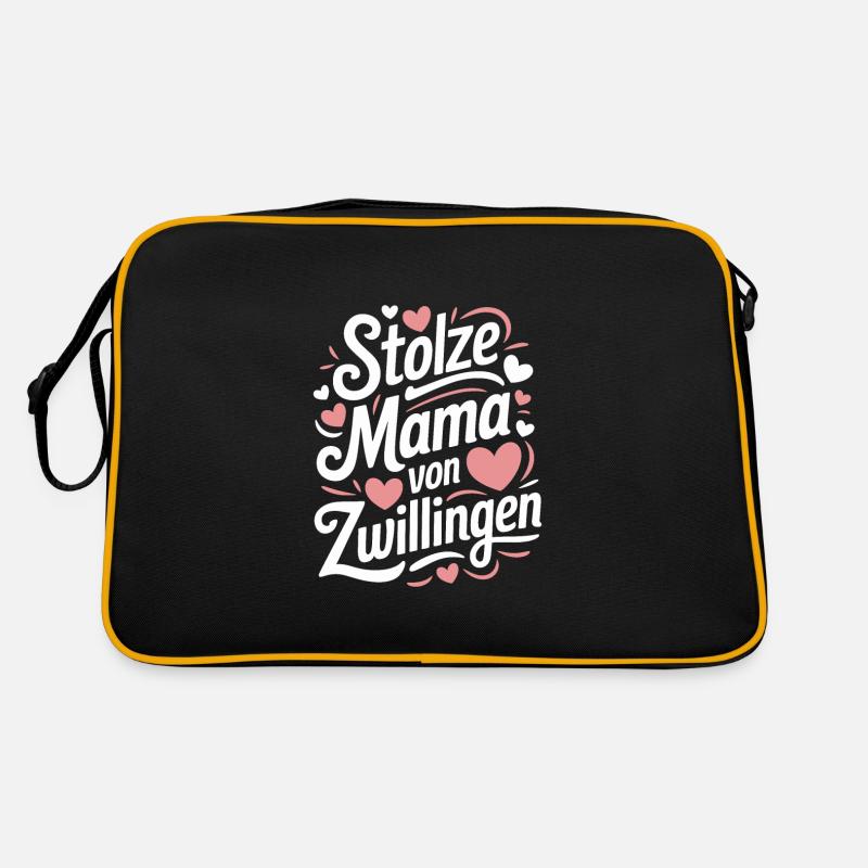 Zwillingsmama Zwillings Mutter Mama von Zwillingen Retro Tasche