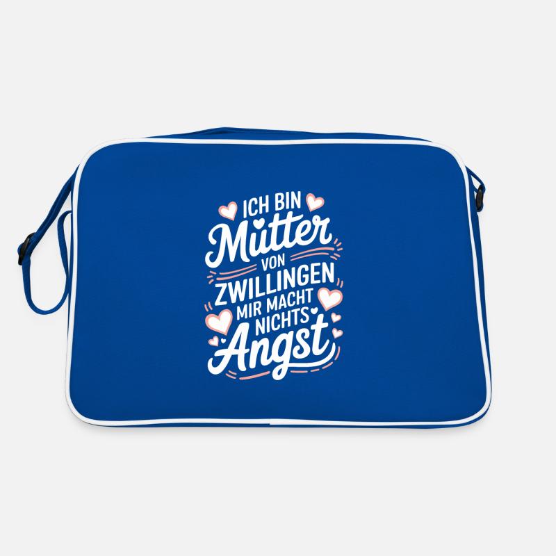 Zwillingsmama Zwillings Mutter Mama von Zwillingen Retro Tasche