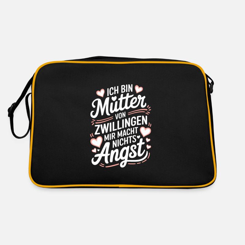 Zwillingsmama Zwillings Mutter Mama von Zwillingen Retro Tasche