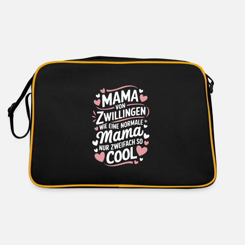 Zwillingsmama Zwillings Mutter Mama von Zwillingen Retro Tasche
