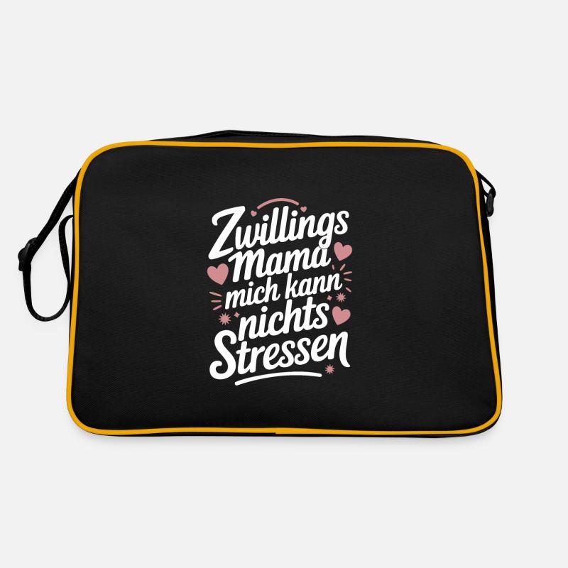 Zwillingsmama Mama von Zwillingen Zwillings Mutter Retro Tasche