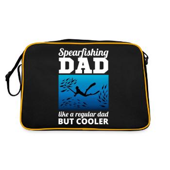 Spearfishing Underwater Fishing Dad Fathers day - Retro Bag - black/gold - Back