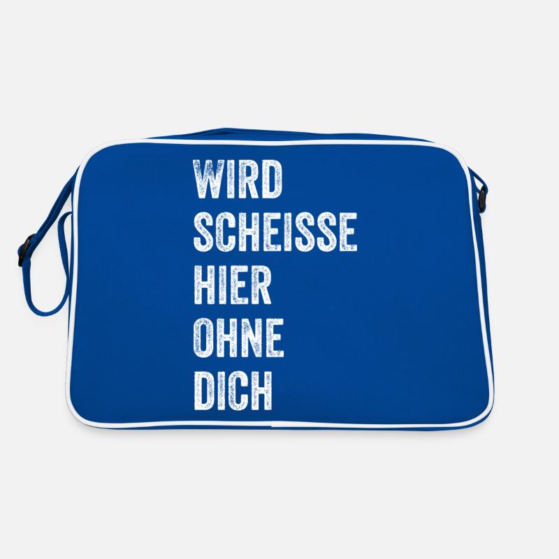 Wird Scheisse Hier Ohne Dich, Abschiedsgeschenk Retro Tasche