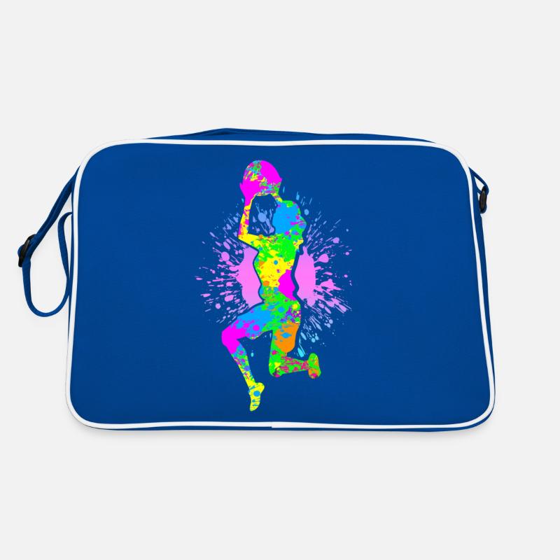 Dunking Basketball Player Team Basketball Player Retro Bag