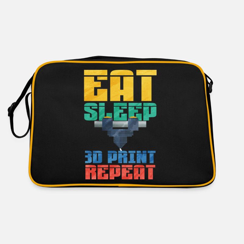 3d printing - Retro Tasche - Schwarz/Gold