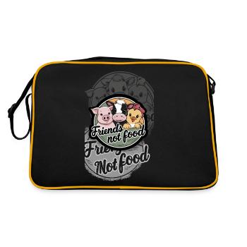 Les amis ne mangent pas de nourriture - Sac Retro - noir/or - Dos
