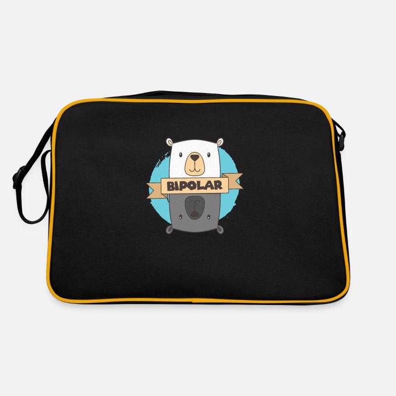 BiPolar Bear I Cute Mental Disorder design Retro Bag