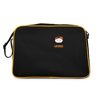Unagi Drôle grillé Poisson Design comique - Sac Retro - noir/or - Dos