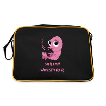Jumbo Crevette graphique I Crevette Chuchoteur Drôle Cadeau - Sac Retro - noir/or - Dos