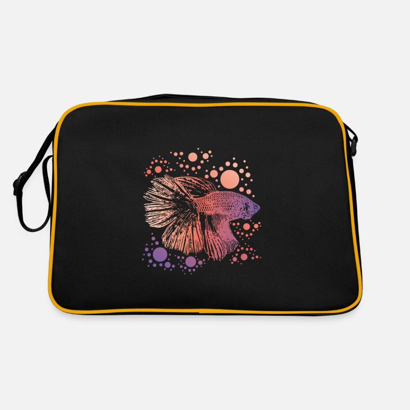 Betta Splendens Retro print I Siamese Fighting Retro Tasche
